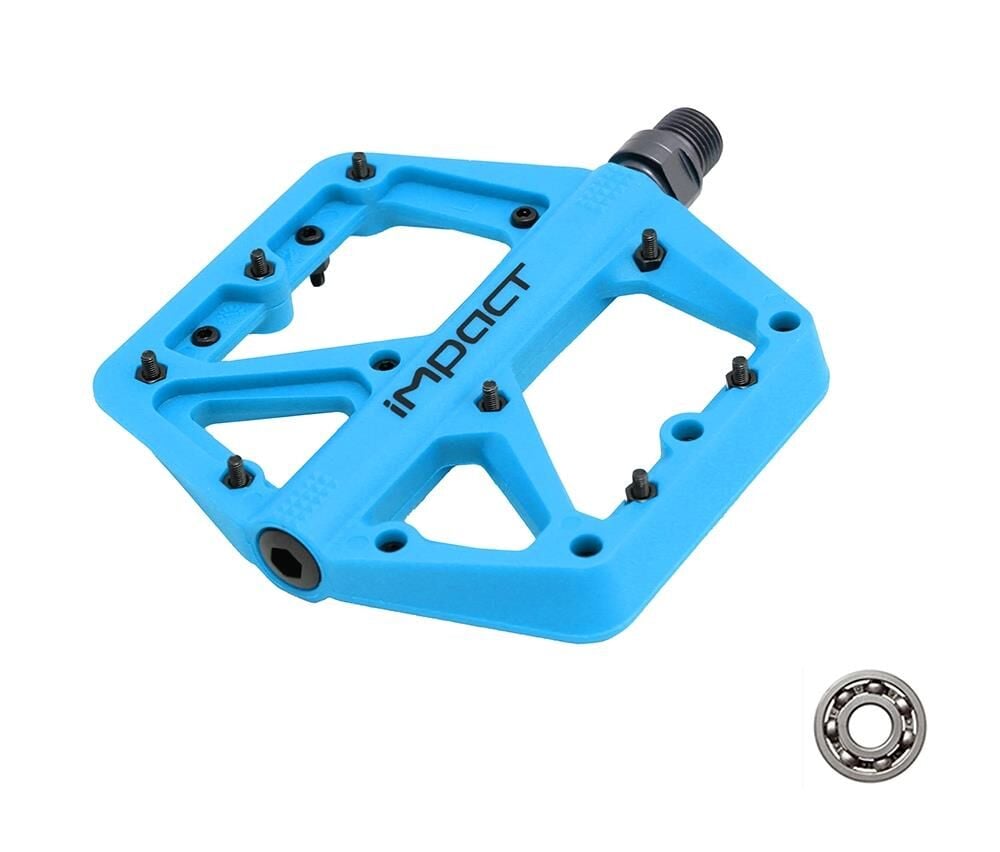 Impact COMP Plastik Rulmanlı Trial Bmx Platform Çivili Pedal Mavi