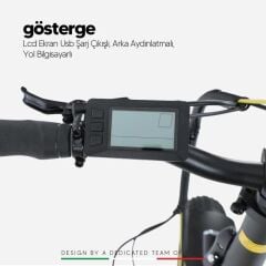 Strada E-BRO H Disk Fat Bike 20 Jant Katlanır Elektrikli Bisiklet Siyah-Sarı