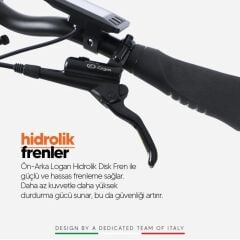 Strada E-BRO H Disk Fat Bike 20 Jant Katlanır Elektrikli Bisiklet Siyah-Mavi