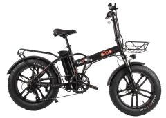 Alba Fold F Premium Fat Bike Elektrikli Katlanır Bisiklet Siyah