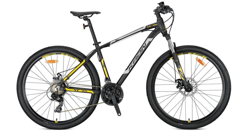2026 Kron XC 75 M Disk 26 Jant Bisiklet Mat Siyah/Sarı