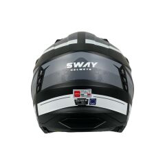 S-way SW X1-X Seul Full Face Kross Kaskı Gri-Siyah