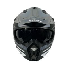 S-way SW X1-X Seul Full Face Kross Kaskı Gri-Siyah