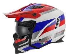 S-way SW X1-X Seul Full Face Kross Kaskı Beyaz-Kırmızı