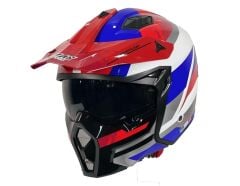 S-way SW X1-X Seul Full Face Kross Kaskı Beyaz-Kırmızı