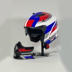 S-way SW X1-X Seul Full Face Kross Kaskı Beyaz-Kırmızı