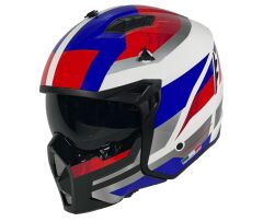 S-way SW X1-X Seul Full Face Kross Kaskı Beyaz-Kırmızı