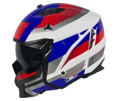 S-way SW X1-X Seul Full Face Kross Kaskı Beyaz-Kırmızı