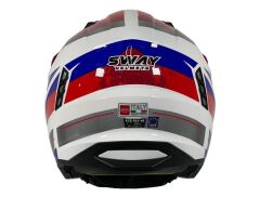 S-way SW X1-X Seul Full Face Kross Kaskı Beyaz-Kırmızı