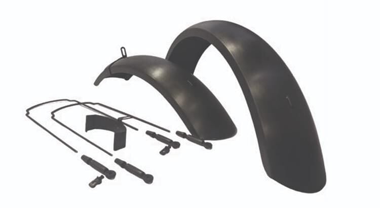 Impact Elektrikli Fat Bike 20x4.0 Ön Arka Plastik Çamurluk Seti Siyah