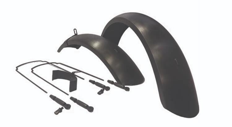 Impact Elektrikli Fat Bike 20x4.0 Ön Arka Plastik Çamurluk Seti Siyah