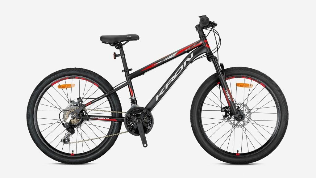 Kron Vortex 4.0 V Fren 24 Jant Çocuk Bisikleti Siyah/Kırmızı