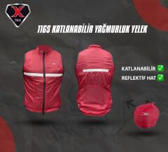 Tex 1165 Bisiklet Rüzgarlık Yelek Reflektif (Yeni Model)