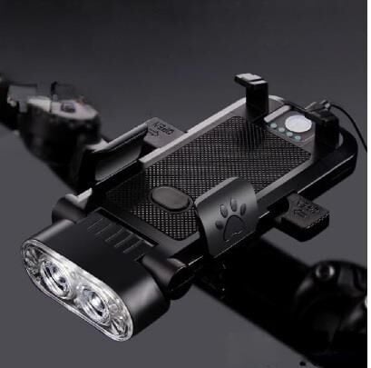 Forte GT 6139-2 Bisiklet 400 Lümen Ön Far + 130 DB Korna + Telefon Tutucu Powerbank 4000 mAH