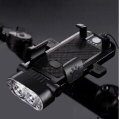 Forte GT 6139-2 Bisiklet 400 Lümen Ön Far + 130 DB Korna + Telefon Tutucu Powerbank 4000 mAH