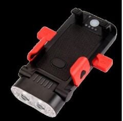 Forte GT 6139-2 Bisiklet 400 Lümen Ön Far + 130 DB Korna + Telefon Tutucu Powerbank 4000 mAH