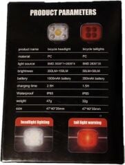 Forte GT 6167 Usb Şarjlı 500 Lümen Bisiklet Ön Arka Far Stop Işık Seti