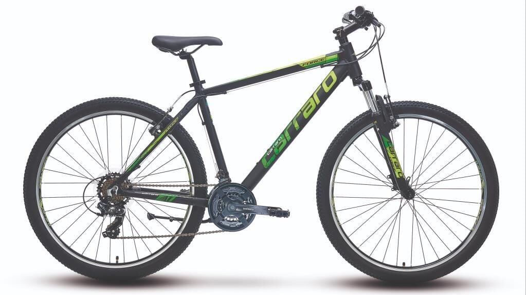 2026 Carraro Force 700 V Fren 27.5 Jant Dağ Bisikleti Mat Siyah/Yeşil