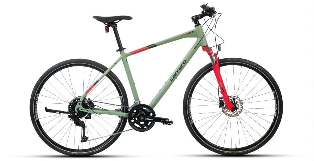 Carraro Sportive 227C H Disk Şehir Tur Bisikleti Mat Yeşil/Kırmızı