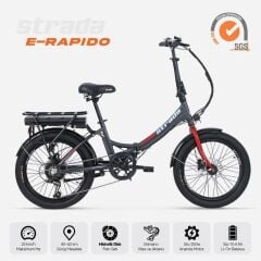 Strada E-Rapido 20 Jant Elektrikli Katlanır Bisiklet Gri