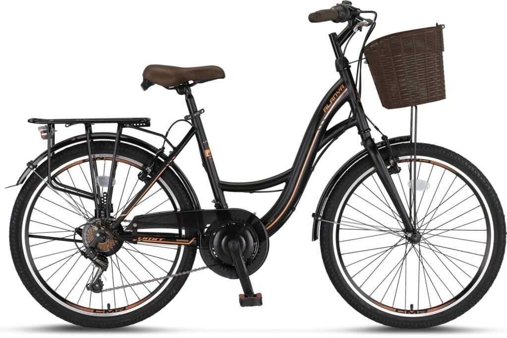 Ümit Alanya 24 Jant Çocuk Şehir Tur Bisikleti Siyah