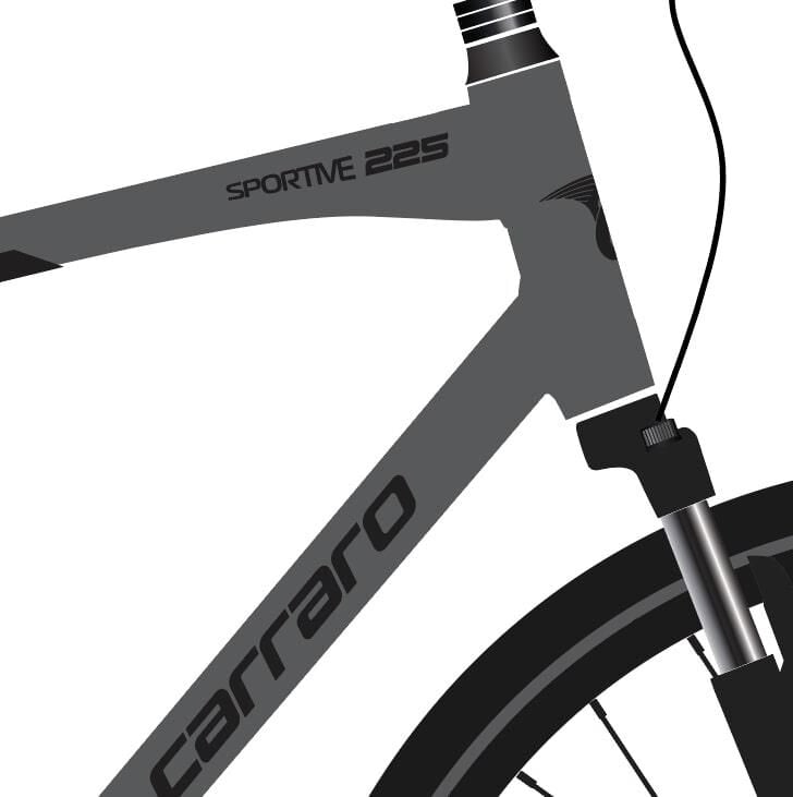 2026 Carraro Sportive 225 H Disk Şehir Tur Bisikleti Mat Antrasit