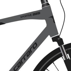2026 Carraro Sportive 225 H Disk Şehir Tur Bisikleti Mat Antrasit