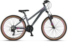 2026 Mosso Wildfire V Fren 26 Jant Lady Bisiklet Mat Antrasit/Pembe