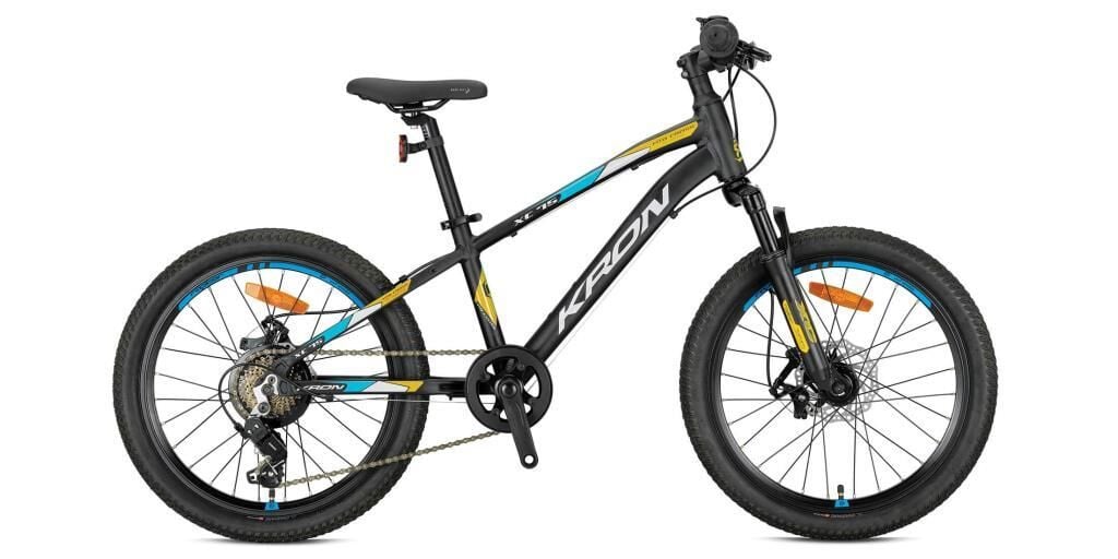 2026 Kron XC 75 M Disk 20 Jant Çocuk Bisikleti Mat Siyah/Sarı/Mavi