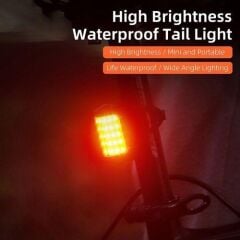 AT Cycle Zone Usb Şarjlı Bisiklet Arka Stop 100 Lümen