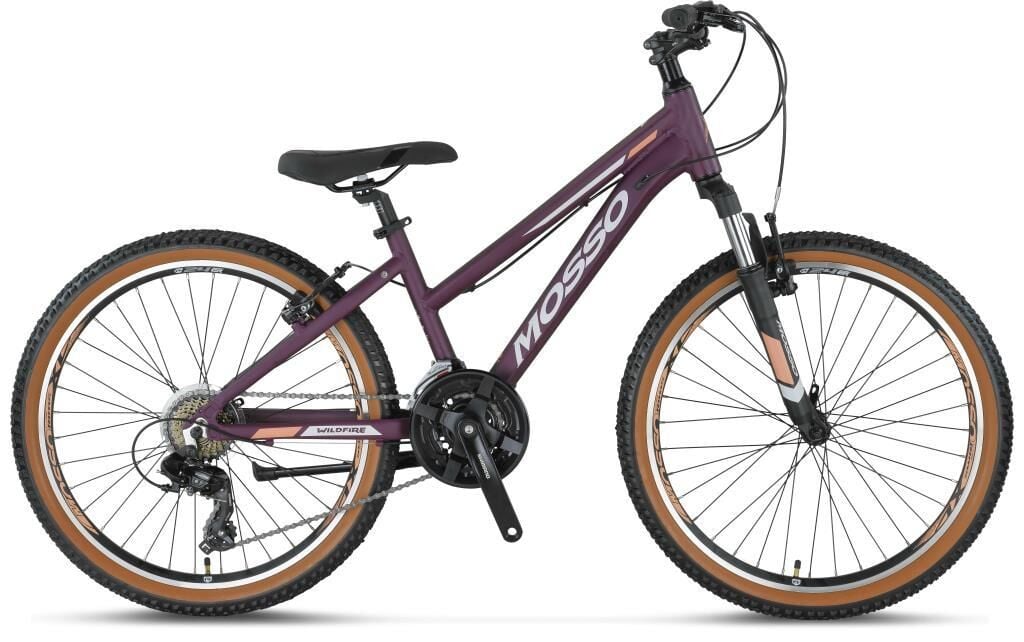 2026 Mosso Wildfire V Fren 24 Jant Lady Bisiklet Mat Mor