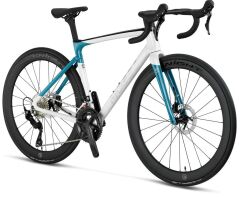 2026 MOSSO R16 SR7.2 UCI Karbon Yol Yarış Bisikleti Beyaz/Turkuaz