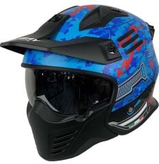 S-way SW X2 Tokyo Full Face Kross Kaskı Mavi/Kırmızı