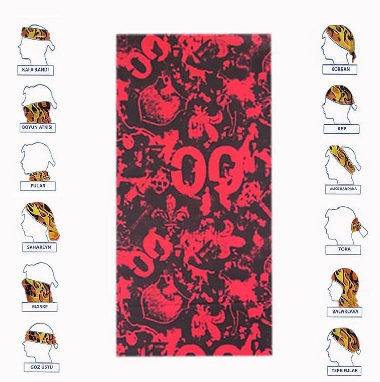 Tex Karışık Desen Buff Bandana