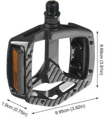 Forte GT 1809 Bilyalı Alüminyum Pedal Siyah