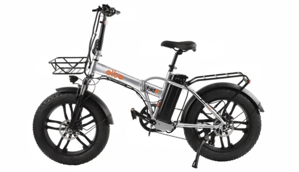 Alba Fold F Standart Fat Bike Elektrikli Katlanır Bisiklet Uçak Gri