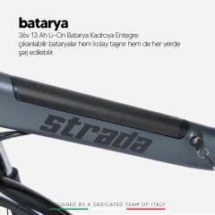 Strada E-Lite H Disk Elektrikli Şehir Tur Bisikleti Antrasit