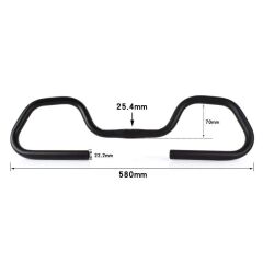 Impact Şehir/Tur Bisikleti Kelebek Gidon 25.4 Siyah