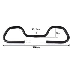 Impact Şehir/Tur Bisikleti Kelebek Gidon 25.4 Siyah