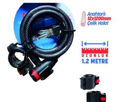 Zedonyon 511-1 Anahtarlı Kilit 12x1200mm Braketli