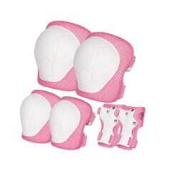 Foland Bisiklet Kaykay Dizlik Dirseklik Koruma Seti Pembe