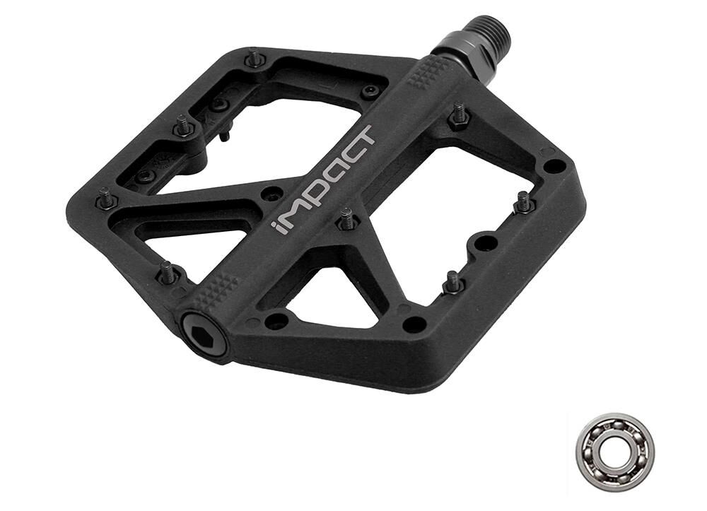 Impact COMP Plastik Rulmanlı Trial Bmx Platform Çivili Pedal Siyah