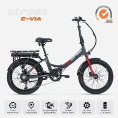 Strada E-Via 20 Jant Elektrikli Katlanır Bisiklet Gri