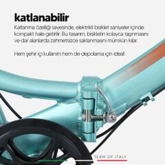Strada E-Via 20 Jant Elektrikli Katlanır Bisiklet Gri