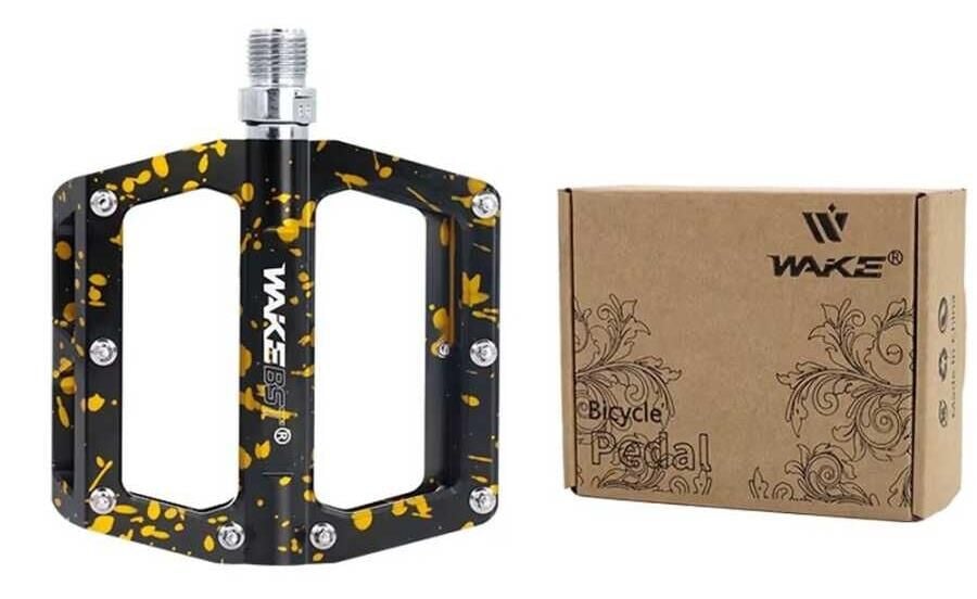 Wake Rulmanlı Alüminyum Pedal Kamuflaj Desen Siyah/Gold