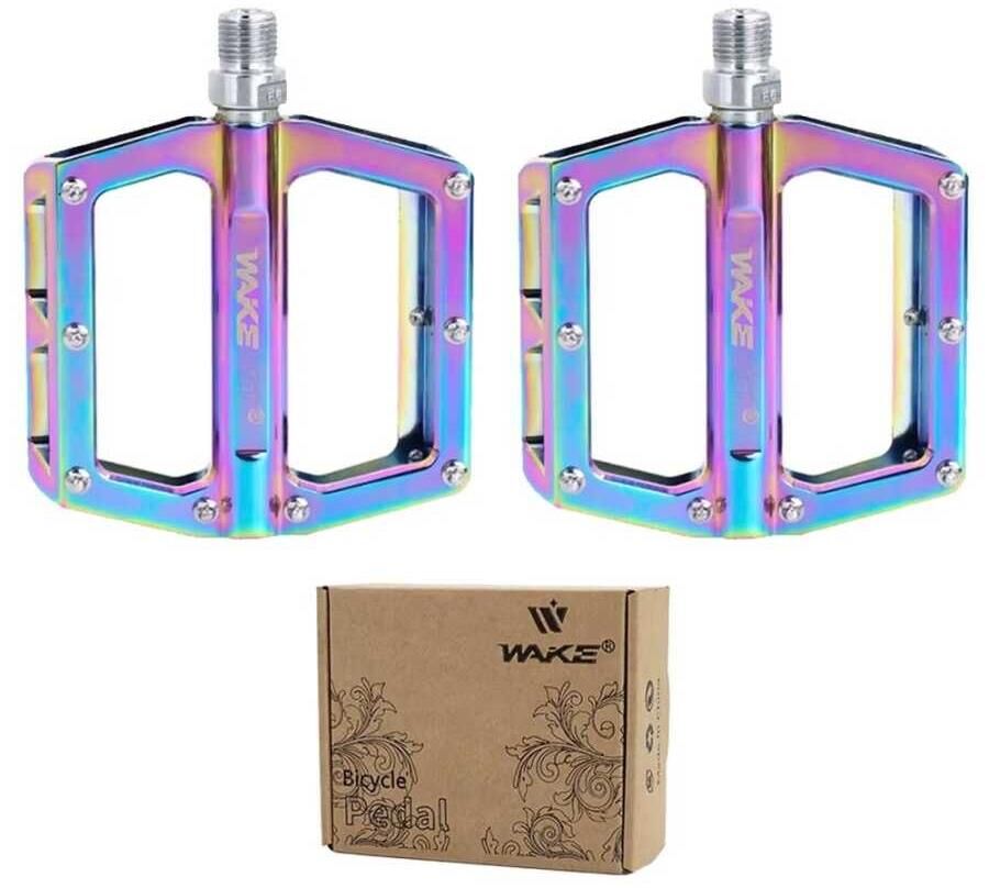 Wake Rulmanlı Alüminyum Platform Pedal Rainbow Oilslick