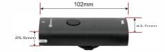 Briviga LW-SLEEK2500 2500 Lümen Usb-C Power Bank Özellikli Bisiklet Ön Lamba