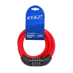 Impact Şifreli Bisiklet Kilidi 12x1000 Kırmızı