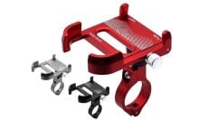 Briviga Alüminyum Bisiklet Telefon Tutucu Siyah 55-100mm Uyumlu