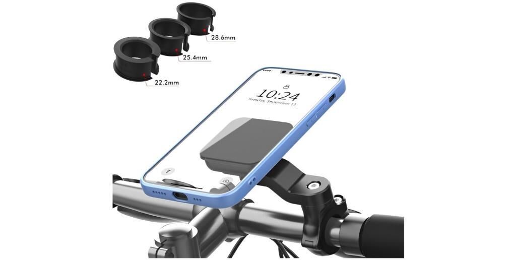 Briviga Gidon Uyumlu ABS+PC+PA Bisiklet Telefon Tutucu Siyah